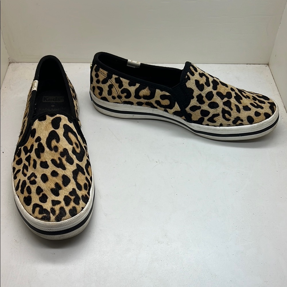 Kate Spade Keds Animal Print Slip-On Sneakers Shoes 6.5